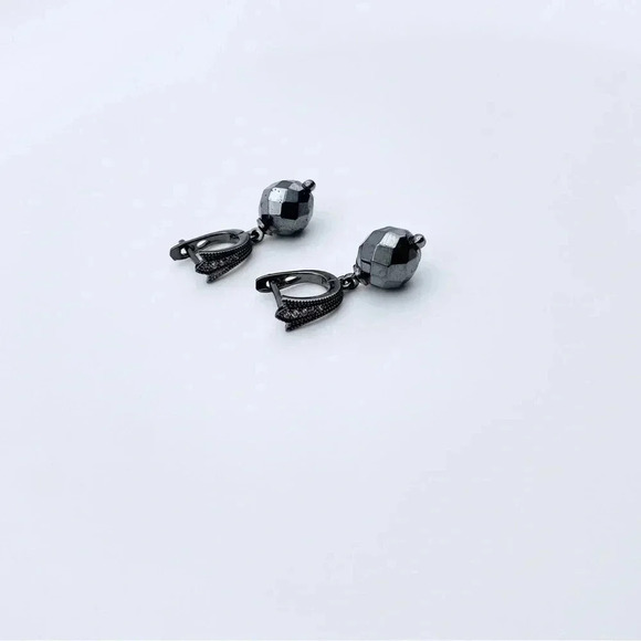 Hoops drop earrings - Picture 2 of 2